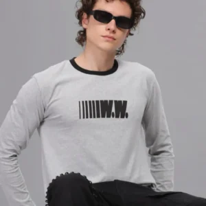 RFS02||GREY MELANGE|| Round Neck Half Sleeve