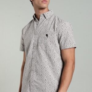LS 002||GREY PRINT| Half Sleeve Shirt