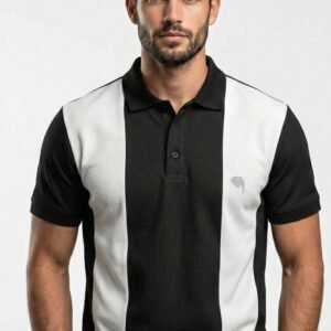 SS007A||BLACK WITH WHITE||100% Cotton T-Shirt