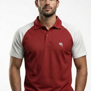 SS007A||MAROON WITH WHITE||100% Cotton T-Shirt