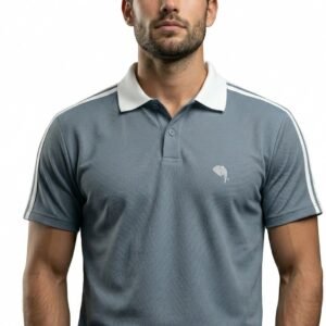 SS007A||BLUE WITH WHITE||100% Cotton T-Shirt