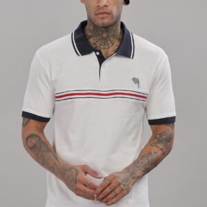 PR35||FANCY WHITE TAPE|| 100% Cotton T-Shirt